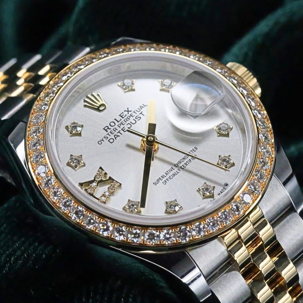 2026 NEW UNWORN Rolex Lady-Datejust Silver Diamond Dial Diamond Bezel Jubilee Bracelet Two Tone Yellow Gold Stainless Steel 28mm COMPLETE SET 279383RBR