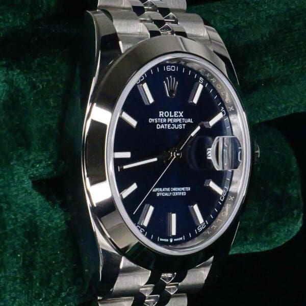 2025 Rolex Datejust 41 Blue Dial Steel Bezel Jubilee Bracelet