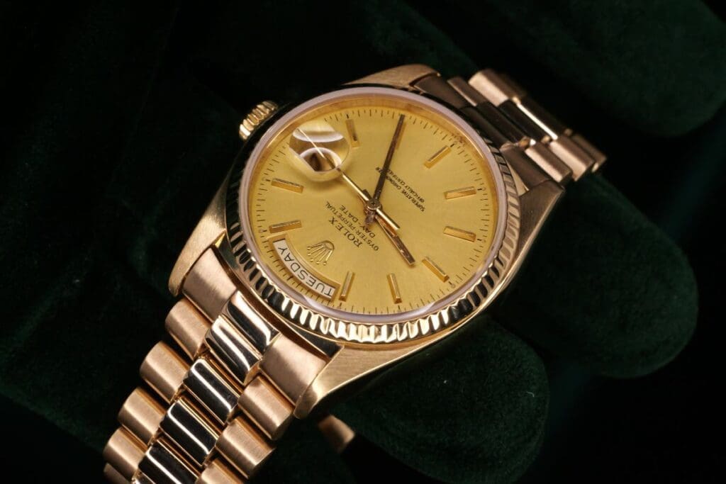 Top-angled view of a Rolex Datejust Crystal