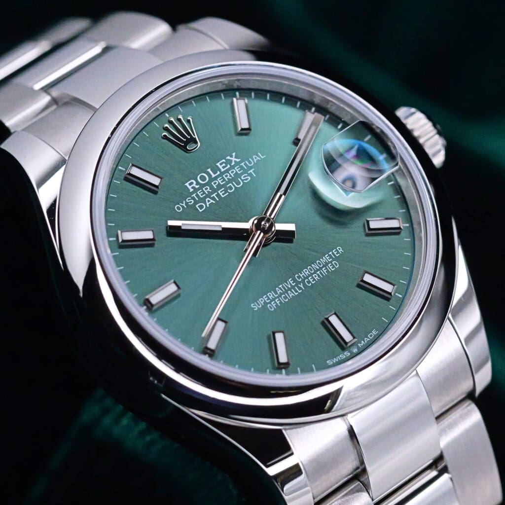 2025 NEW UNWORN Rolex Datejust Mint Green Dial Smooth Bezel Oyster Bracelet Stainless Steel 31mm COMPLETE SET 278240