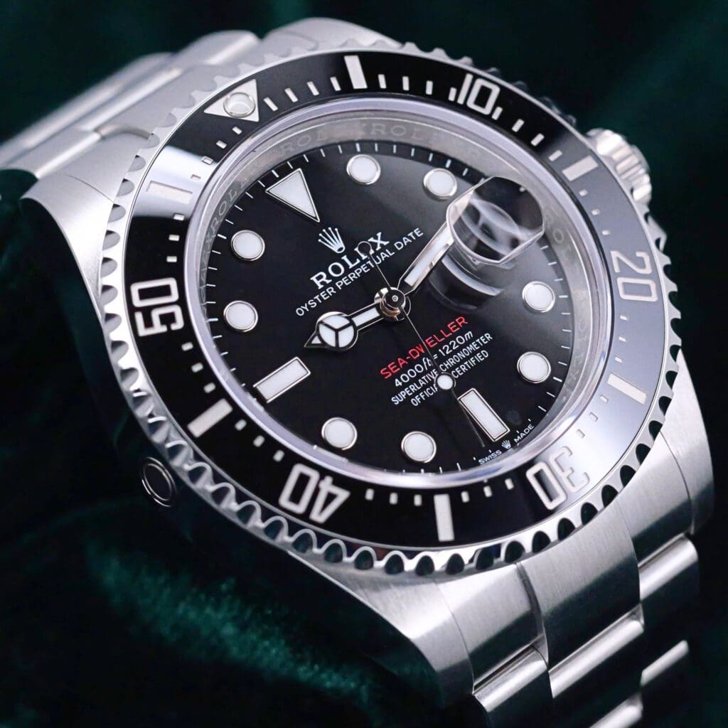 Rolex Sea-Dweller "Red Letter" Black Dial Black Ceramic Bezel Oyster Bracelet Stainless Steel 43mm MINT CONDITION COMPLETE SET 126600