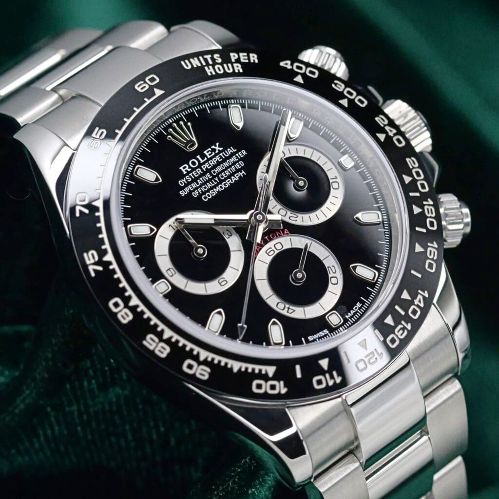 Rolex Daytona Black Dial Black Ceramic Bezel Oyster Bracelet Stainless Steel 40mm MINT CONDITION COMPLETE SET 116500LN