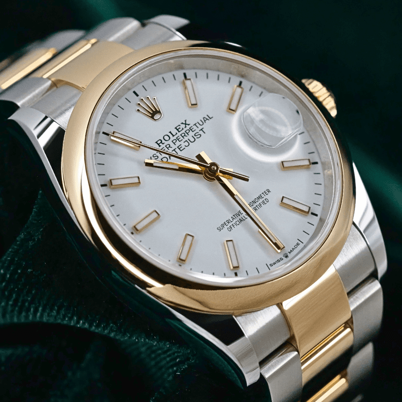 2026 NEW UNWORN Rolex Datejust 36 White Dial Smooth Bezel Oyster Bracelet Two-Tone 18K Yellow Gold Stainless Steel COMPLETE SET 126203