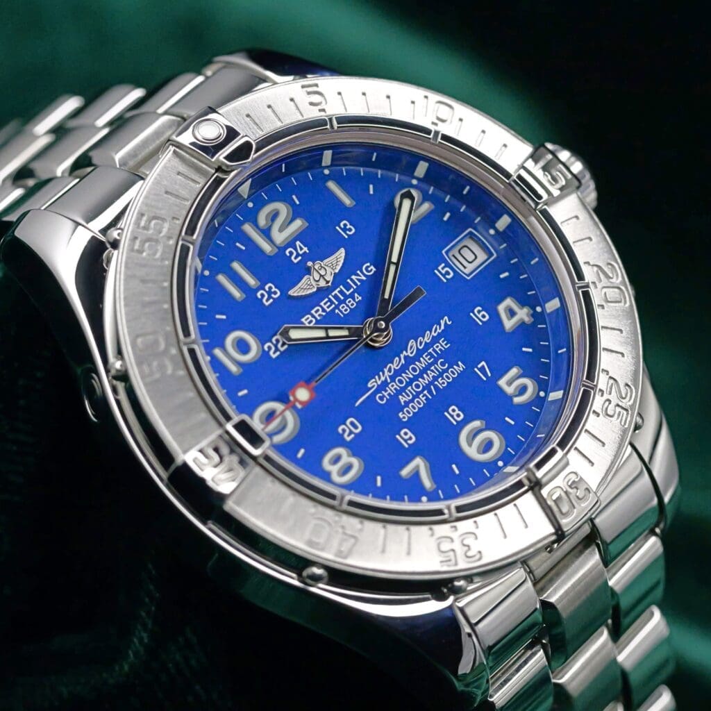 Breitling Superocean Steelfish Blue Dial Stainless Steel 42mm MINT CONDITION COMPLETE SET A17360