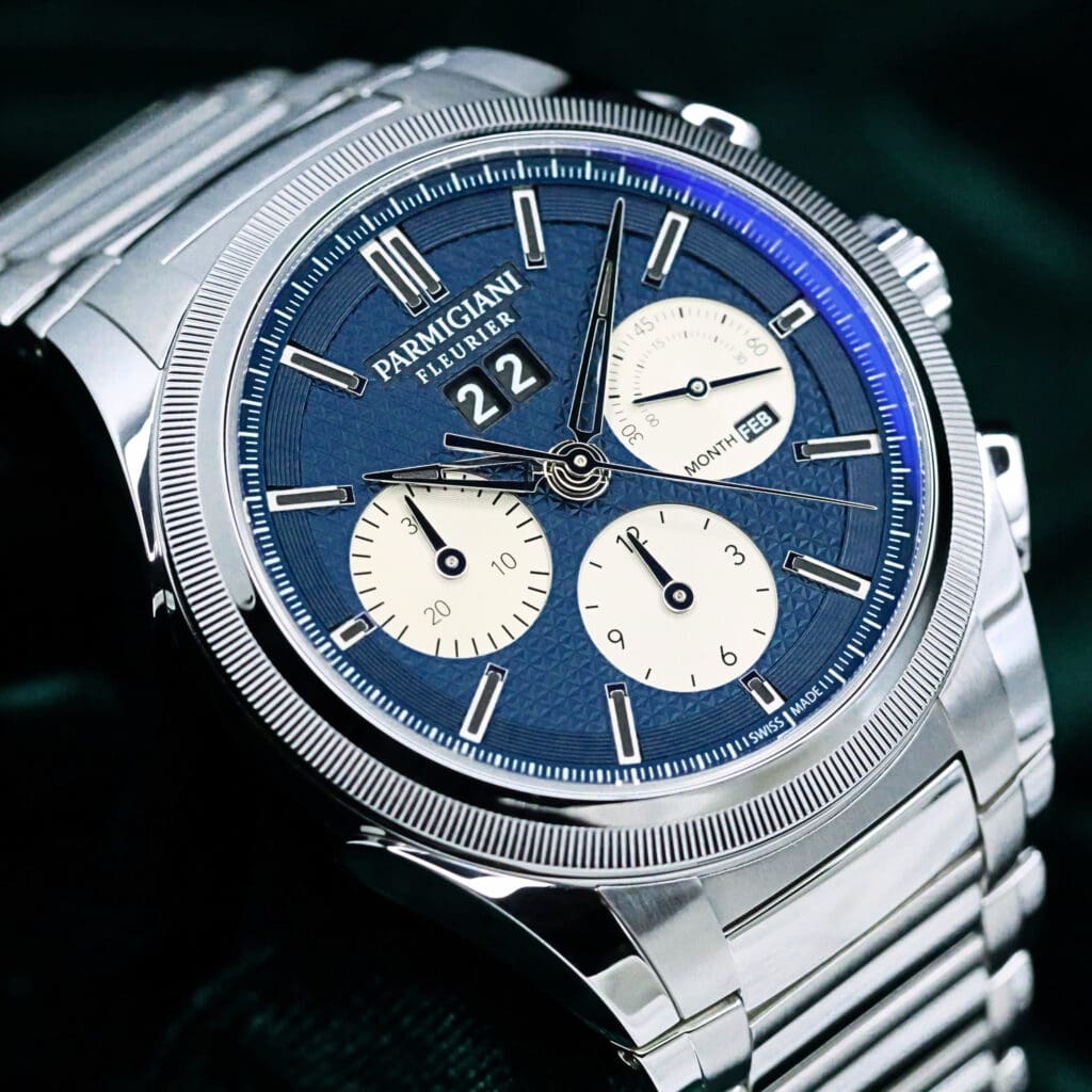 Parmigiani Flourier Tonda GT Chronograph "Yoshida" Special Edition Blue Dial Grey Subdials Stainless Steel 42mm MINT CONDITION COMPLETE SET PFS906