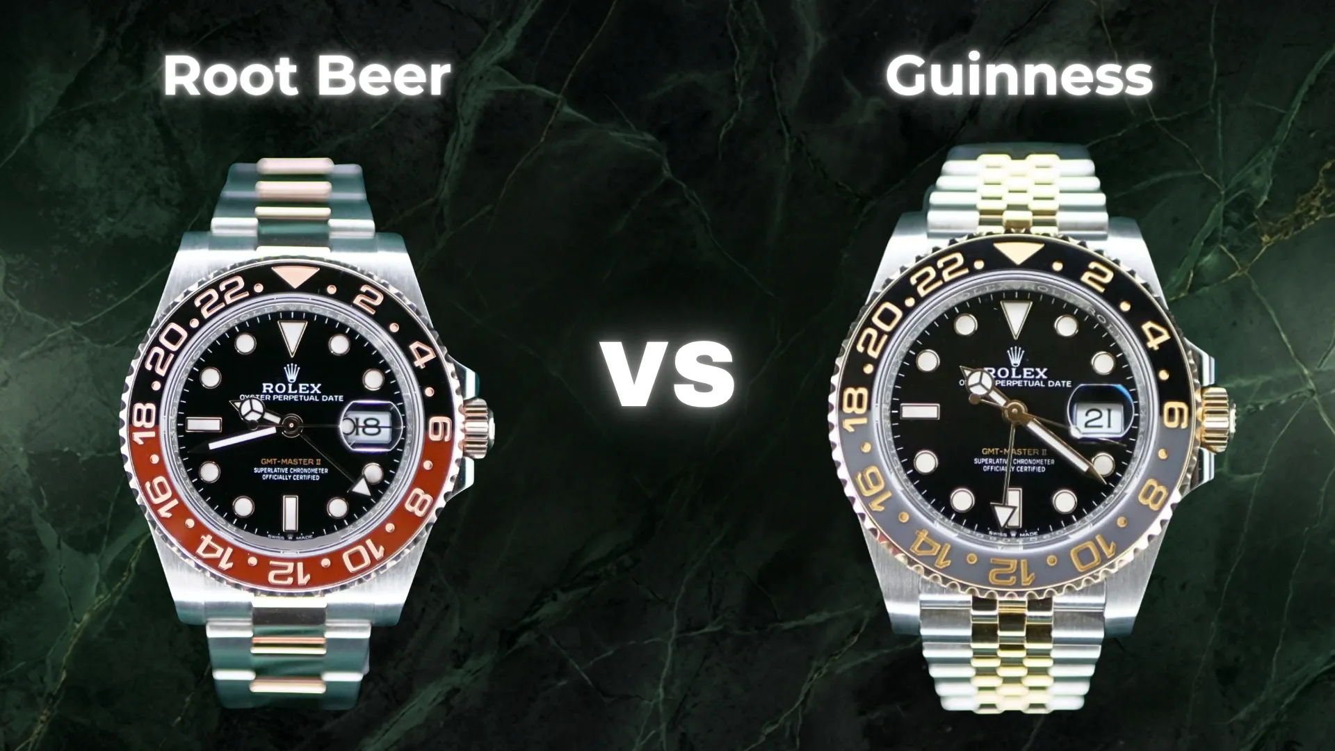 rolex root beer vs guinness