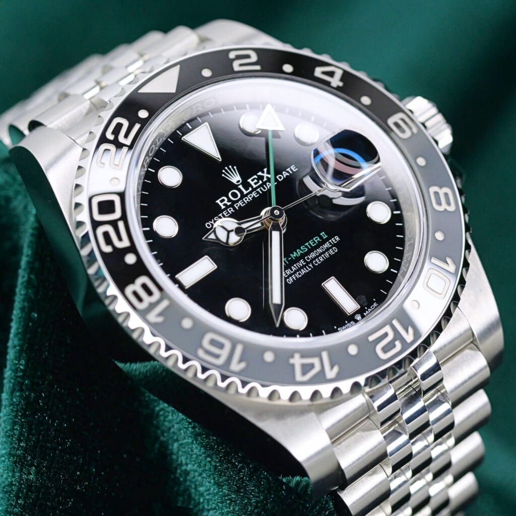 2026 Rolex GMT-Master II "Bruce Wayne" Black Dial Black Grey Ceramic Bezel Jubilee Bracelet Stainless Steel 40mm MINT CONDITION COMPLETE SET 126710GRNR-0003