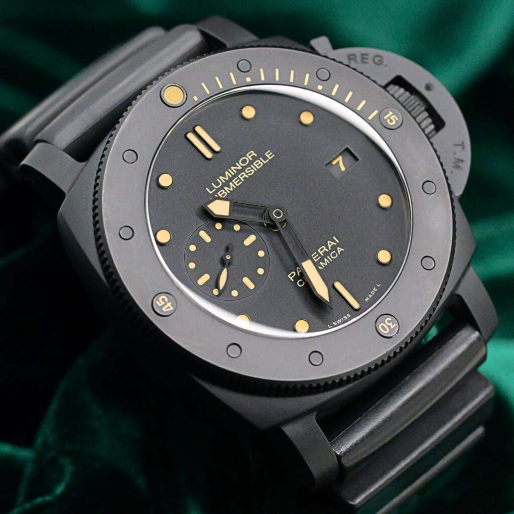 Panerai Luminor Submersible 1950 Ceramica Black Dial Black Rubber Strap Black Ceramic 47mm MINT CONDITION PAM00508