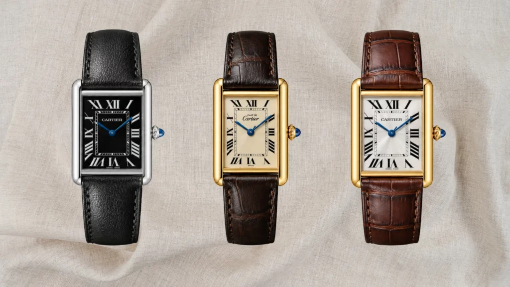 Cartier Tank different bezel and straps