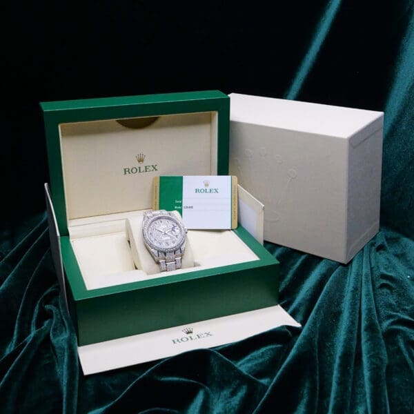 Rolex Datejust 41 Full Diamond Dial Arabic Numerals Stainless