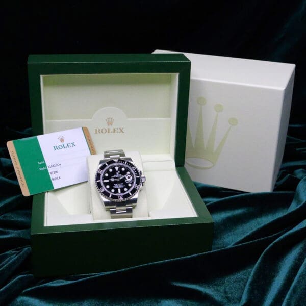 Rolex Submariner Date Black Dial Black Ceramic Bezel Stainless