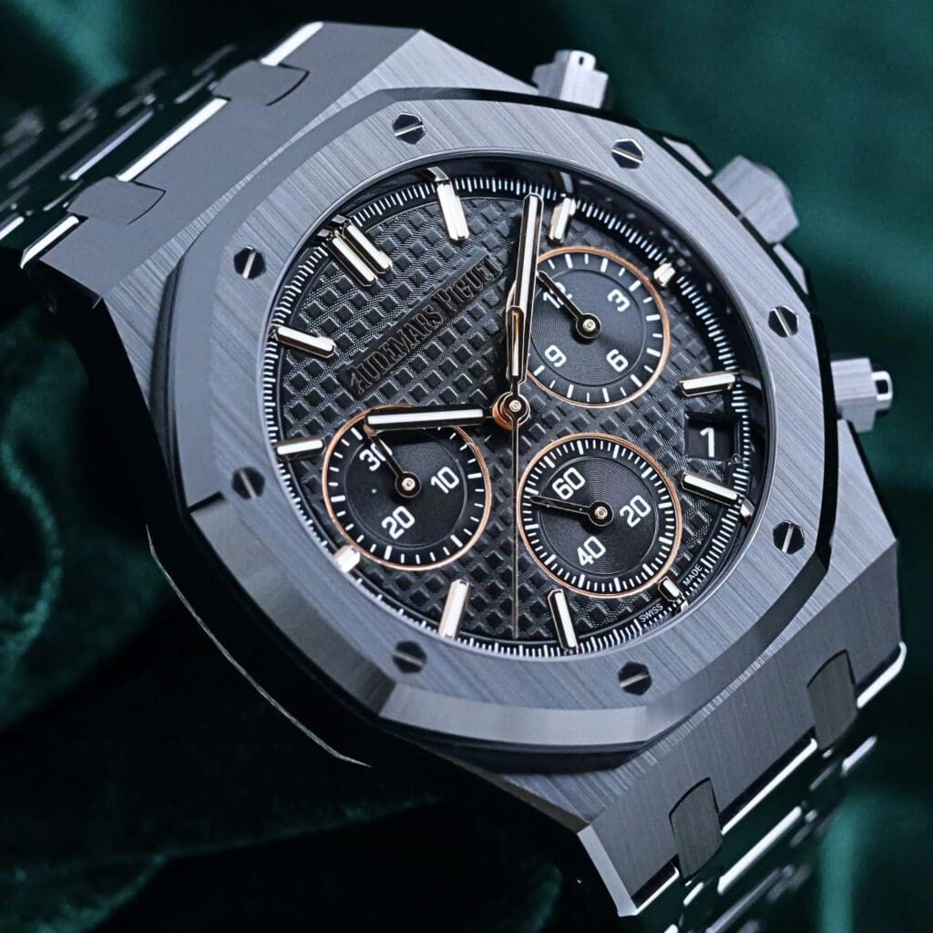 2026 NEW UNWORN Audemars Piguet Royal Oak Chronograph Black Dial Black Ceramic Bezel Black Ceramic Bracelet 41mm COMPLETE SET 26240CE.OO.1225CE.02