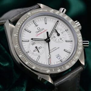 Omega Speedmaster Grey Side of the Moon Grey Dial Alligator Leather Strap Grey Ceramic 44.25mm MINT CONDITION 311.93.44.51.99.001