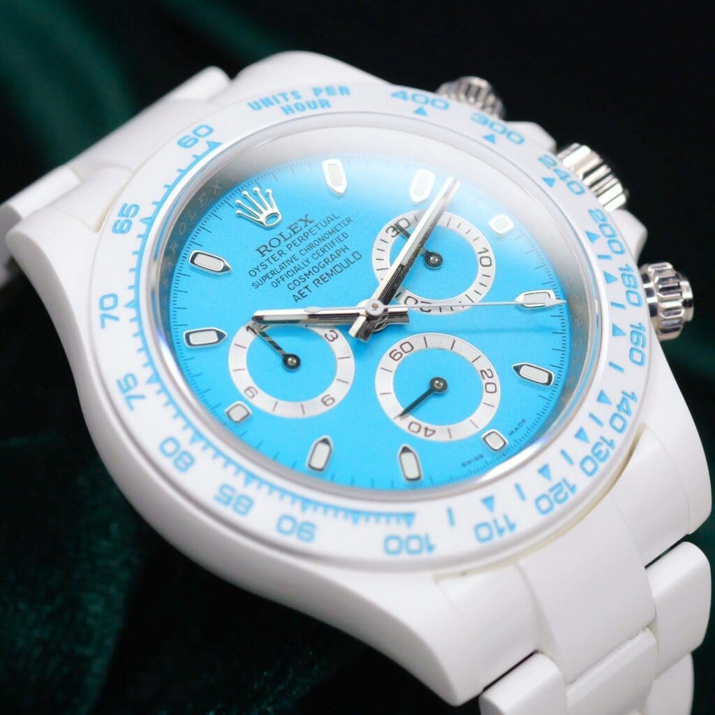 Rolex Daytona "Abu Dhabi" Blue Dial White Ceramic 40mm MINT CONDITION COMPLETE SET 116500LN