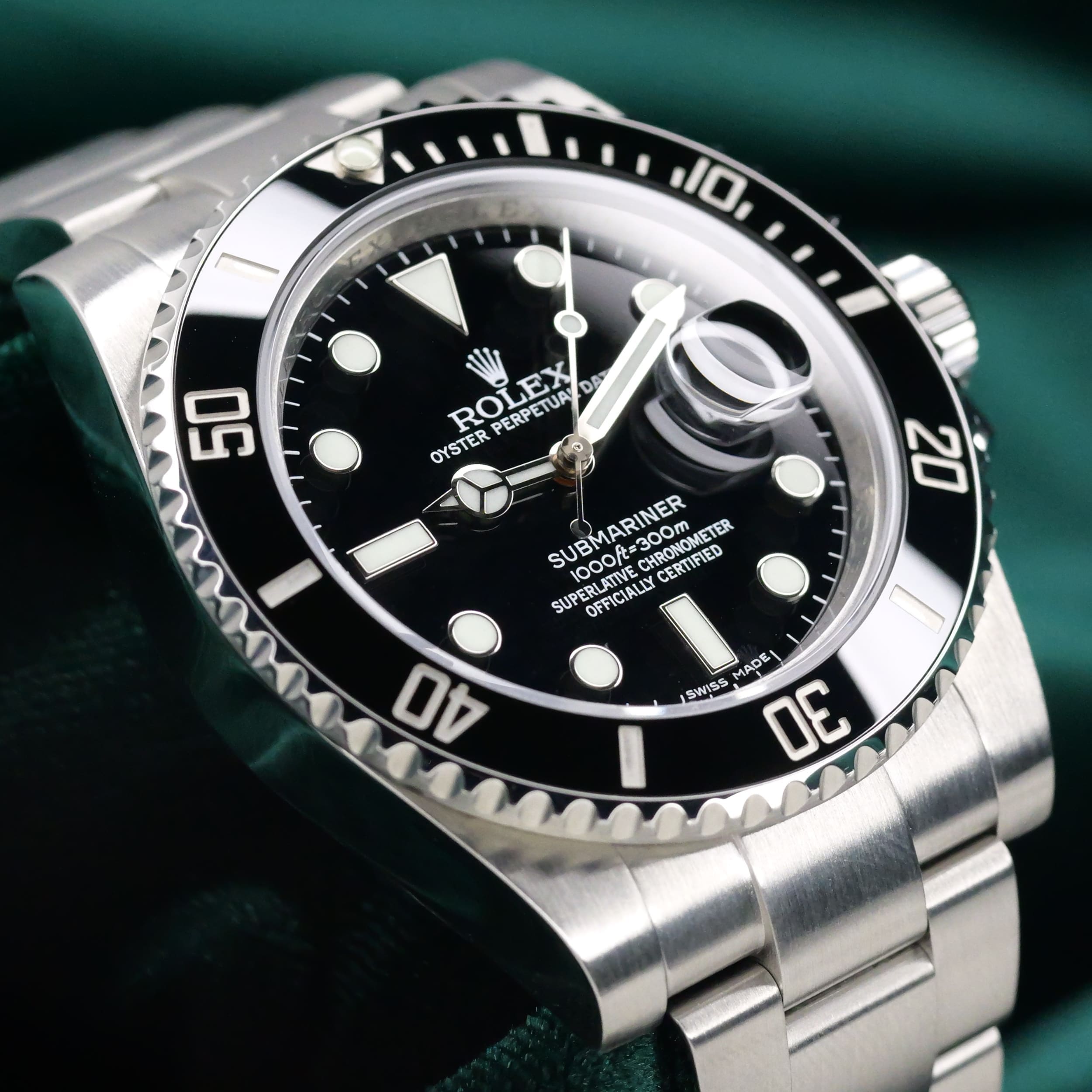 Rolex Submariner Date Black Dial Black Ceramic Bezel Stainless