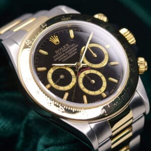 Rolex Daytona Black Dial Two-Tone 18K Yellow Gold Stainless Steel 40mm NEAR MINT CONDITION 16523