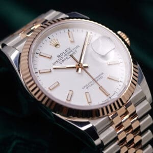 2026 NEW UNWORN Rolex Datejust 36 White Dial Rose Gold Fluted Bezel Jubilee Bracelet Two-Tone 18k Rose Gold Stainless Steel 36mm COMPLETE SET 126231-0017