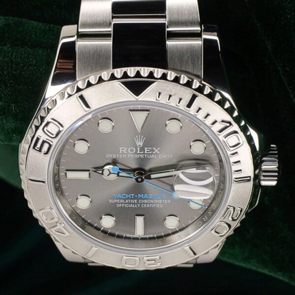 Rolex Yacht-Master Rhodium Grey Dial Platinum Bezel Oyster