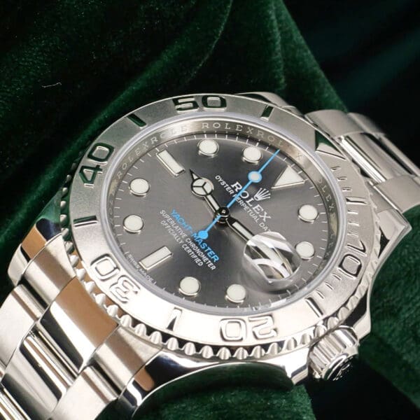 Rolex Yacht-Master Rhodium Grey Dial Platinum Bezel Oyster