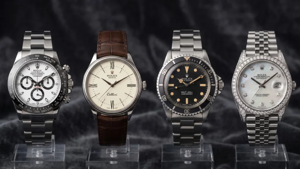 Four Rolex models to avoid as first purchase: Daytona, Cellini, vintage Submariner, and diamond-set Datejust