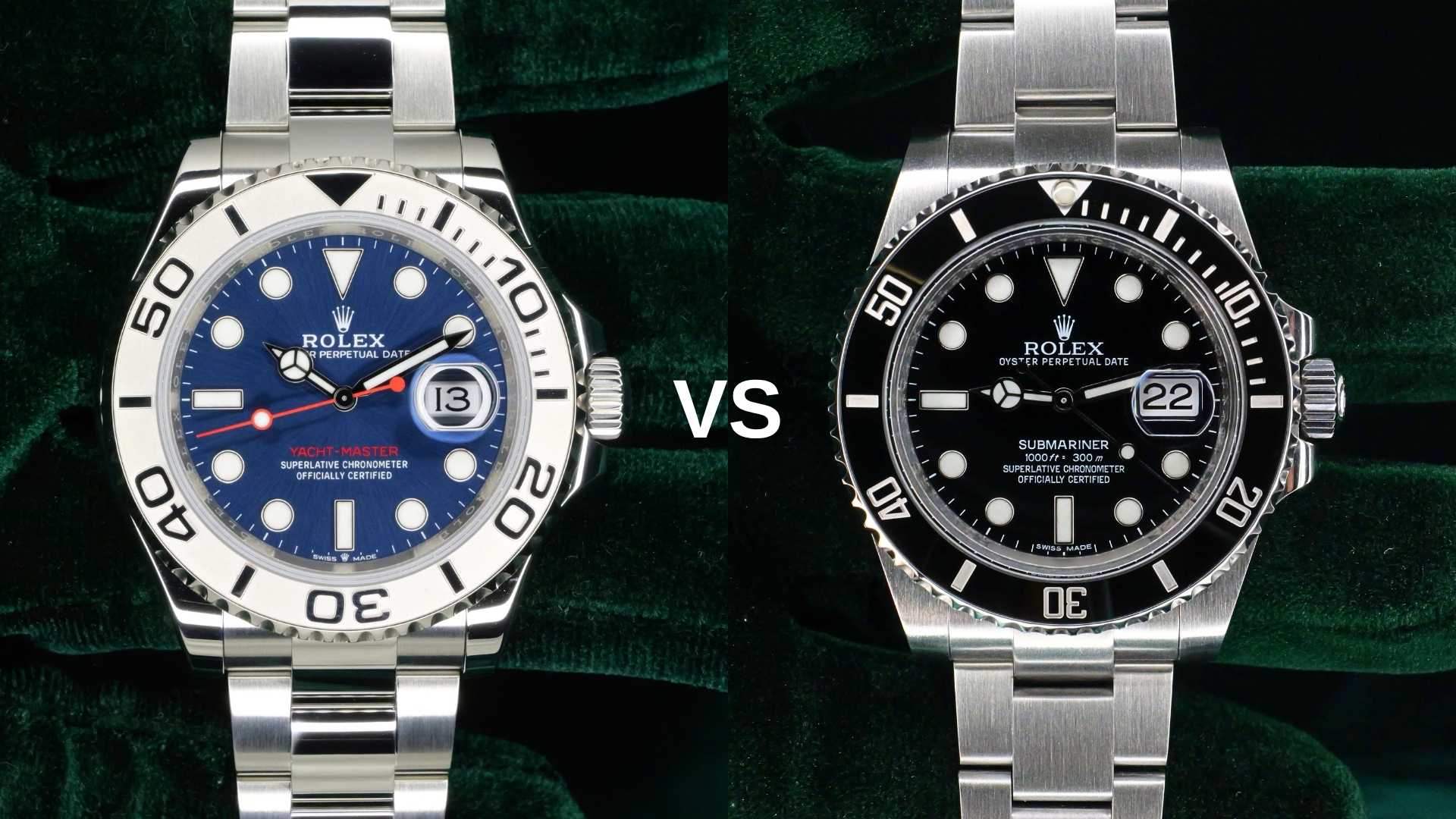 Rolex Yacht-Master vs Submariner full profile