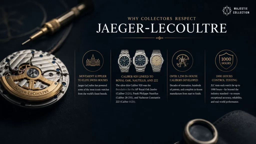 Image showing JLC movement legacy across top Swiss watch brands