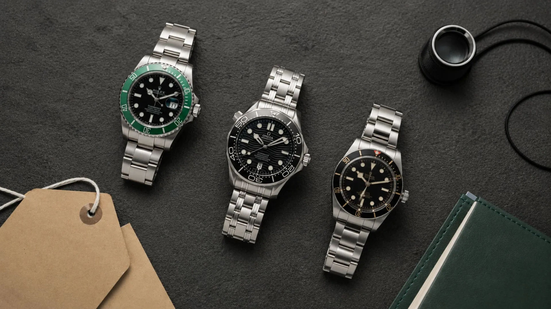 pre-owned luxury watches displayed for sale across different buying channels