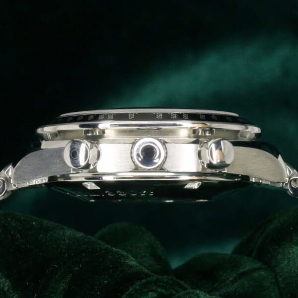 Omega Speedmaster Day‑Date Black Dial Black Bezel Stainless Steel