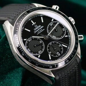 Omega Speedmaster Racing Black Dial Black Rubber Strap 40mm MINT CONDITION COMPLETE SET 326.32.40.50.01.001