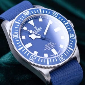 Tudor Pelagos FXD  Blue Dial Blue Bezel Blue Fabric Strap 42mm MINT CONDITION COMPLETE SET 25707B