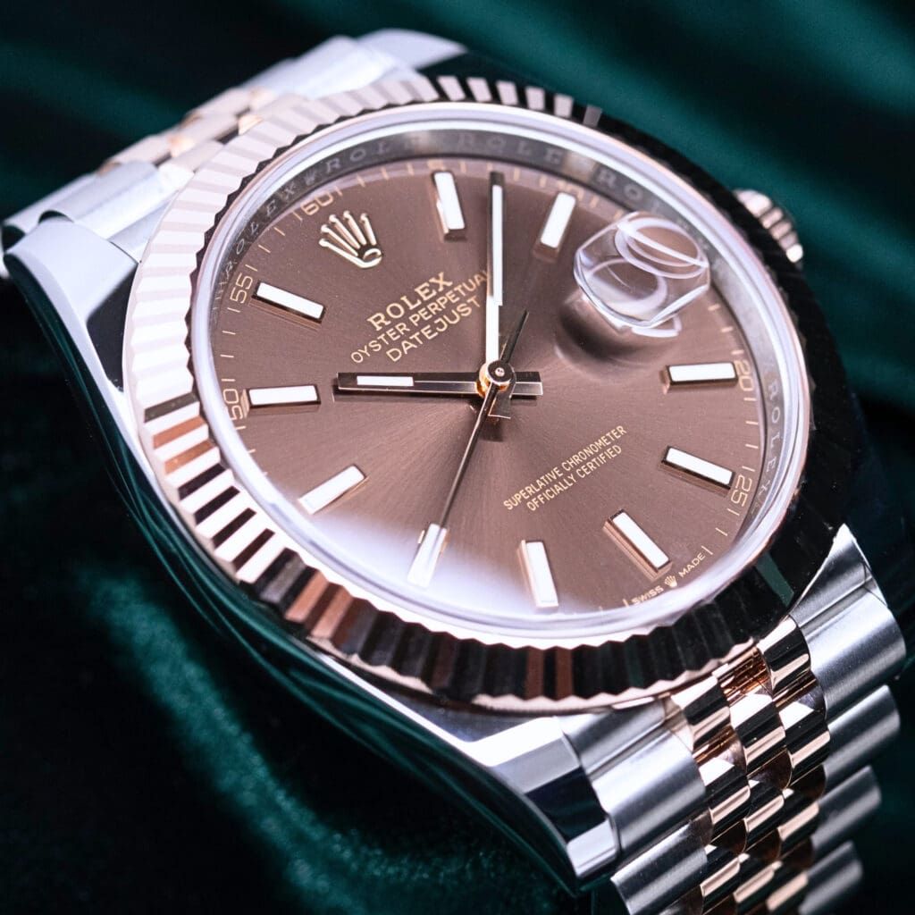 2026 NEW UNWORN Rolex Datejust 41 Chocolate Brown Jubilee Two-Tone 18K Everose Gold Steel 41mm COMPLETE SET 126331