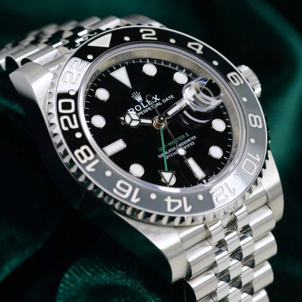 2025 Rolex GMT-Master II "Bruce Wayne" Black Dial Black Gray Ceramic Bezel Jubilee Bracelet Stainless Steel 40mm MINT CONDITION COMPLETE SET 126710GRNR-0003
