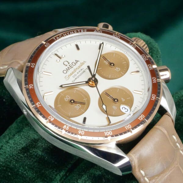 Omega Speedmaster “Cappuccino” Cream Dial Brown Subdials Brown