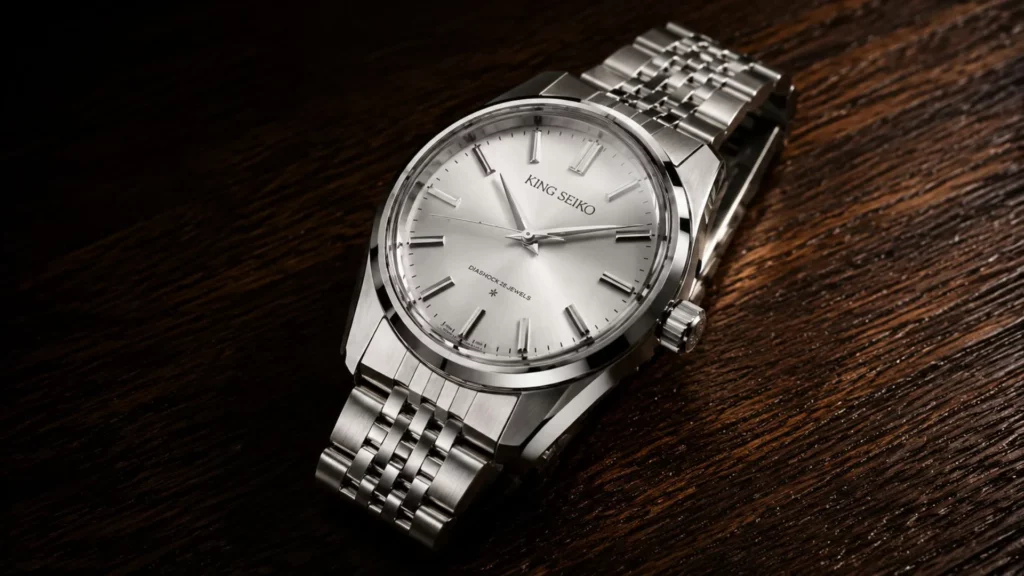 King Seiko SJE083 SDKA001 38.1mm stainless steel limited edition 1965 revival with sunray dial