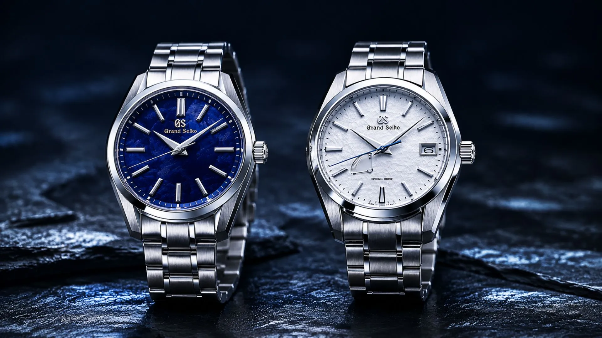 Grand Seiko quartz vs Spring Drive comparison — 9F and 9R movements side by side