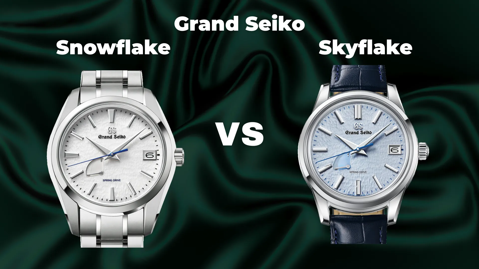 Grand Seiko Snowflake SBGA211 and Skyflake SBGA407 side by side comparison
