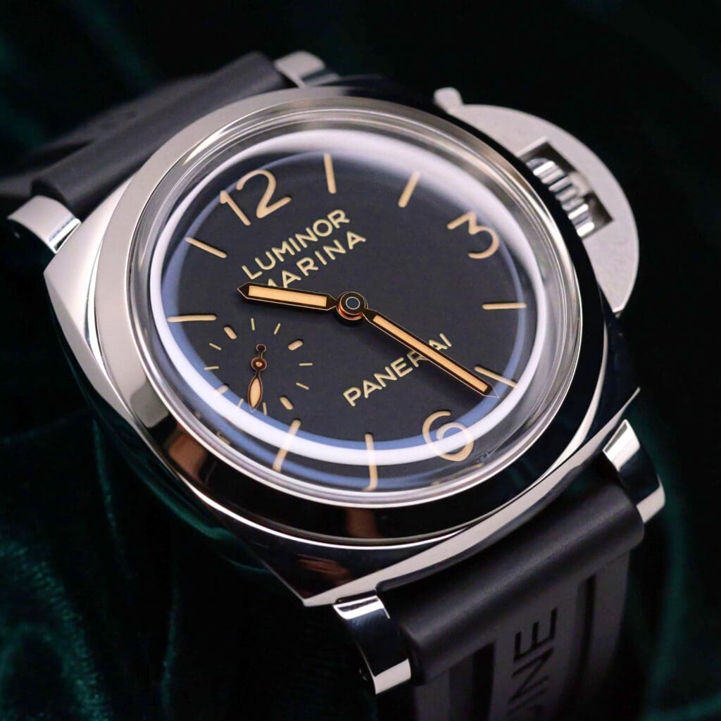 Panerai Luminor Marina 1950 3 Days Limited Edition Black Sandwich Dial Stainless Steel Black Rubber Strap 47mm MINT COMPLETE SET PAM00422