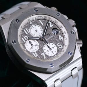 Audemars Piguet Royal Oak Offshore Chronograph "Ghost" Grey Dial Grey Ceramic Bezel Grey Rubber Strap Titanium 42mm MINT CONDITION COMPLETE SET 26470IO.OO.A006CA.01