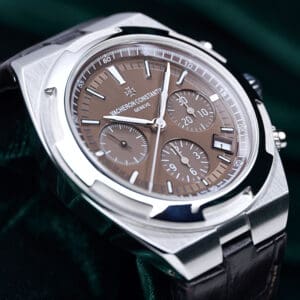 Vacheron Constantin Overseas Chronograph  Brown Dial Brown Alligator Strap Stainless Steel 42.5mm MINT CONDITION COMPLETE SET 5500V/110A-B147