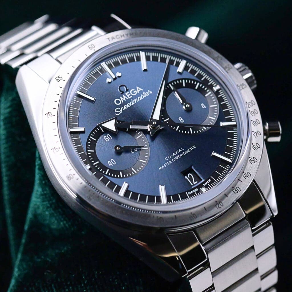 Omega Speedmaster '57 Blue Dial Stainless Steel 40.5mm MINT CONDITION COMPLETE SET 332.10.41.51.03.001