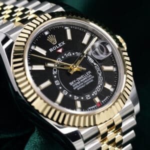 2026 NEW UNWORN Rolex Sky-Dweller Black Dial Yellow Gold Fluted Bezel Two Tone Jubilee Bracelet 18k Yellow Gold Stainless Steel 42 mm COMPLETE SET 336933-0004