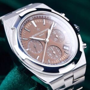 Vacheron Constantin Overseas Chronograph Brown Dial Stainless Steel 42.5mm MINT CONDITION COMPLETE SET 5500V/110A-B147
