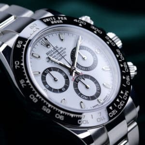 Rolex Cosmograph Daytona "Panda" White Dial Black Ceramic Bezel Stainless Steel Oyster Bracelet 40mm MINT CONDITION COMPLETE SET 116500LN-0001