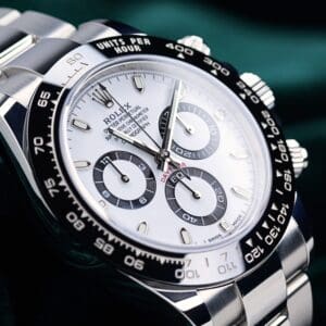 Rolex Cosmograph Daytona "Panda" White Dial Black Ceramic Bezel Stainless Steel Oyster Bracelet 40mm MINT CONDITION COMPLETE SET 116500LN-0001