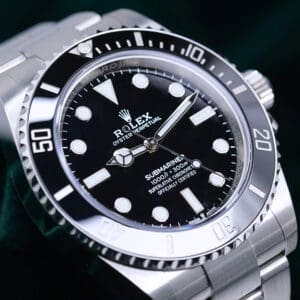 Rolex Submariner No Date Black Dial Black Ceramic Bezel Stainless Steel Oyster Bracelet 41mm MINT CONDITION COMPLETE SET 124060-0001