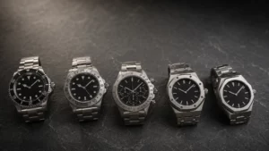 Lineup of the best steel bezel watches, including dive, GMT, and octagonal integrated steel bezels
