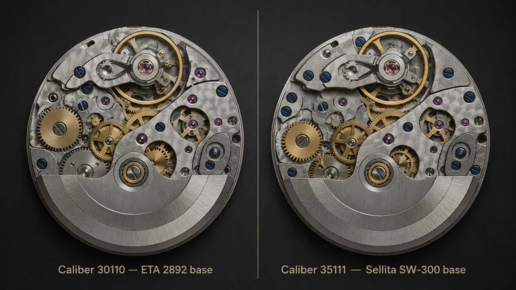 IWC Mark XVIII case dimensions diagram showing 40mm case and 51mm lug-to-lug measurement