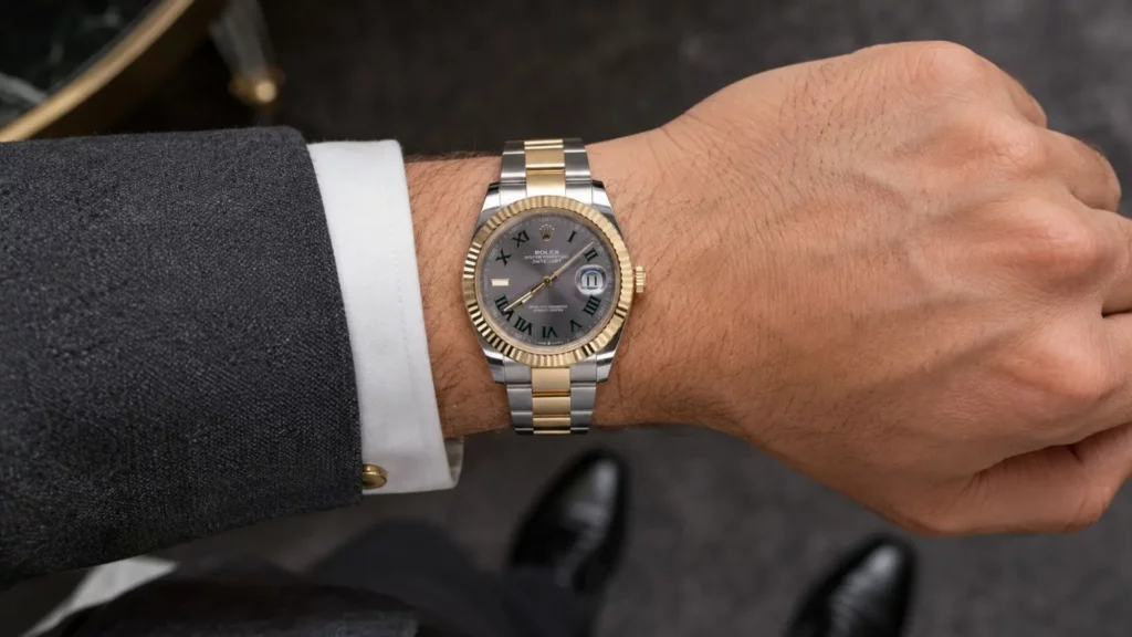 2024 Rolex Datejust Wimbledon Slate Dial 41 126333 - On-Wrist