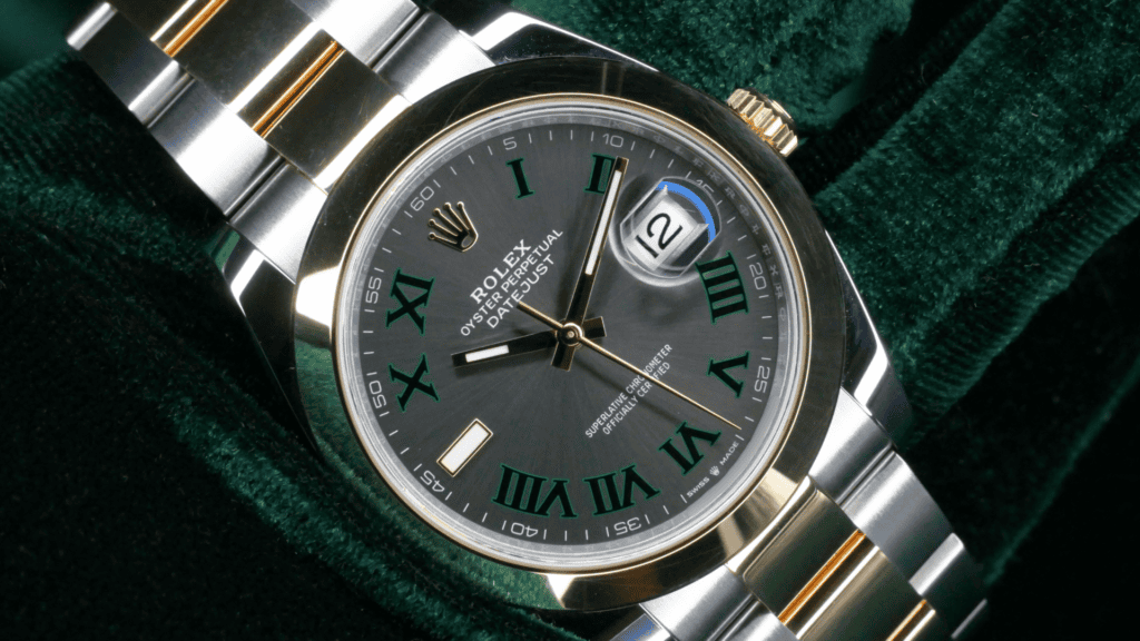 2025 Rolex Datejust 41 Wimbledon Slate Dial Two-Tone Stainless Steel 126303 - Face & Dial