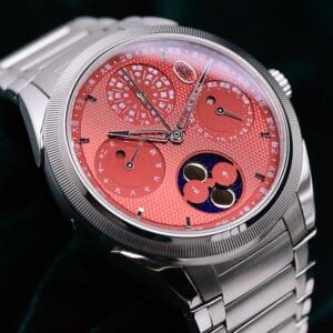 2025 Parmigiani Fleurier Tonda PF Xiali Chinese Calendar Red Dial Platinum Bezel Stainless Steel 42mm MINT CONDITION COMPLETE SET PFH982-1022401-100182